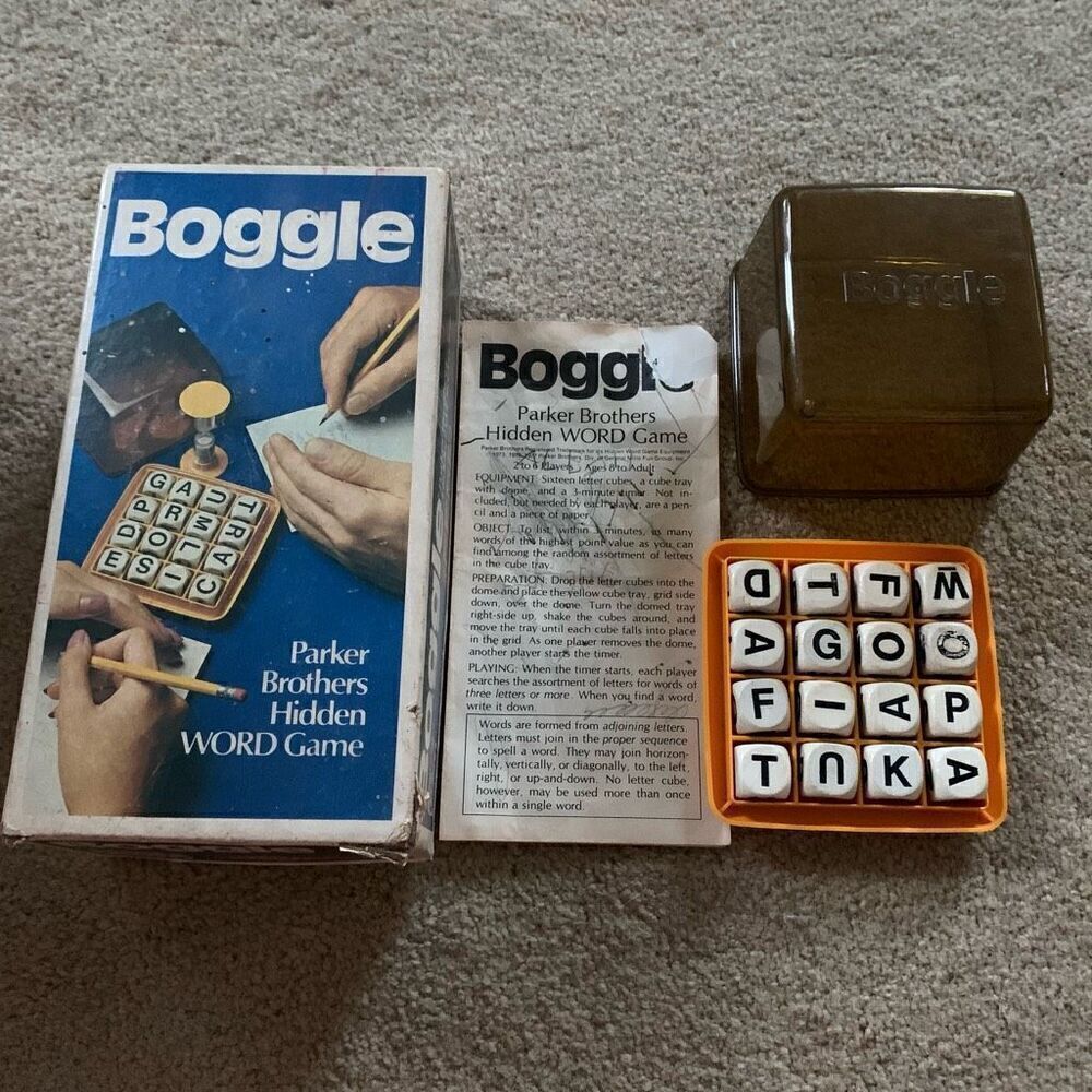 Vintage Boggle Parker Brothers Game No Timer